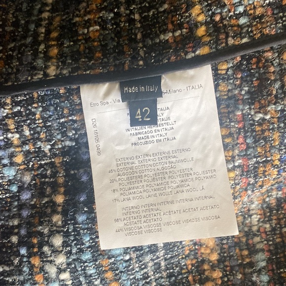 ETRO Plaid Tweed Blazer ETRO Milano (made in Italy ) vintage - Picture 10 of 11
